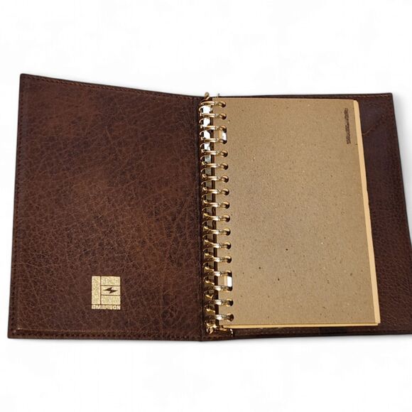 Vintage Emerson Leather Hazel Planner Binder with Blank Pages, 1985 Brown - Picture 2 of 12
